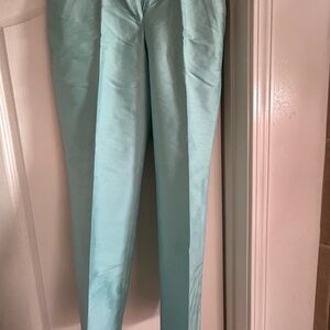 Ann Taylor Aqua Silk Pants